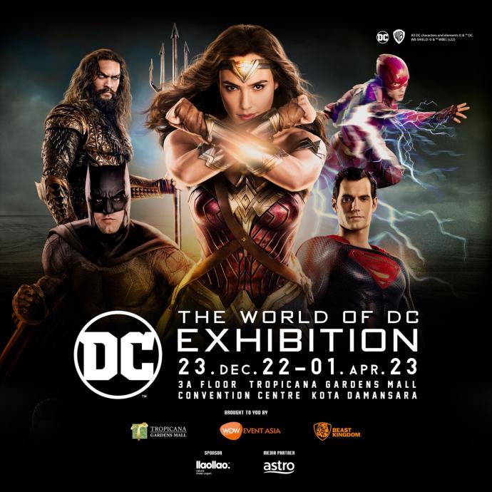 艺术平台, DC世界展览会, The World of DC Exhibition, 正义联盟, Justice League, 超人, Superman, 蝙蝠侠, Batman, 神奇女侠, Wonder Woman, Tropicana Gardens Mall, 