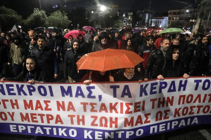 希腊铁路工人示威