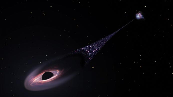 科学家首次发现黑洞在太空中狂奔