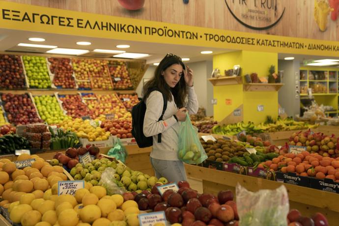 希腊超市 希腊经济（美联社）