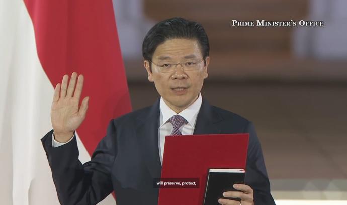 黄循财宣誓就任新加坡总理