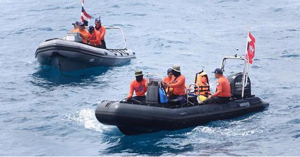 参与搜救的泰国军方后续计划依照风向和洋流测算的可能范围继续搜救，直到找到全部失联人员。（网络图）