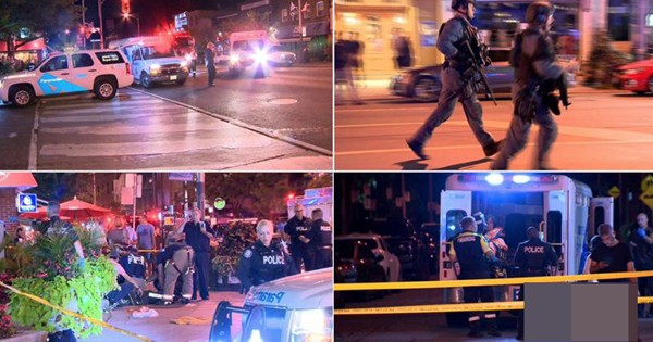 加拿大多伦多市发生枪击案，至少9人受伤。（图取自明报）