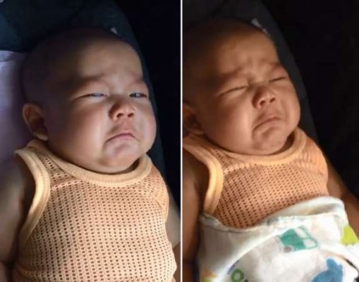 男婴委屈地哭泣。（网络图）