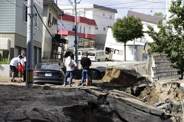  日本北海道周四（6日）凌晨南部发生6.7级地震，多达295万户受影响，至少110人受伤及19人失踪。（共同社）