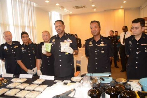 警方直捣威南毒窑，起获价值6万6500令吉毒品。