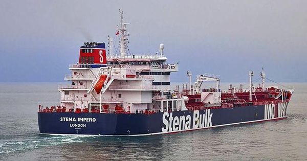 遭到伊朗政府扣押的油轮“斯坦纳帝国号”。（档案照）