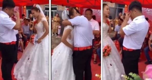 中国某处乡下日前举办一场婚礼，但婚礼的主角新郎新娘，竟然是一对兄妹。（网络图）