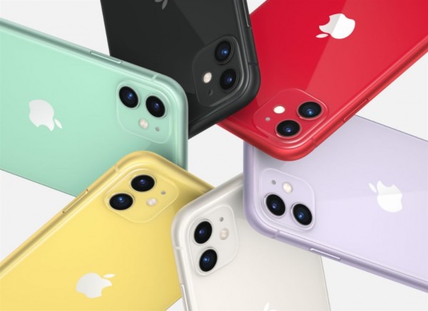 iPhone 11配备A13 Bionic晶片，有6种颜色可供选择，包括白色、黄色、绿色、黑色、红色以及紫色，起跳价699美元。（图取自苹果公司网页apple.com）