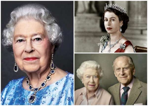 英女王伊利沙伯二世登基65周年，皇室发放新照片（左图）祝贺。（互联网/资料图片）