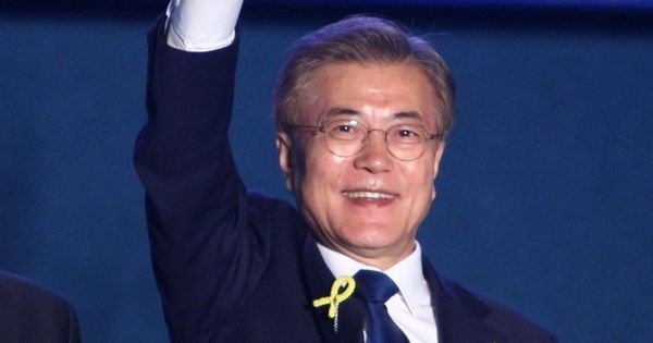 文在寅以41%得票率当选韩国总统。（网络图）