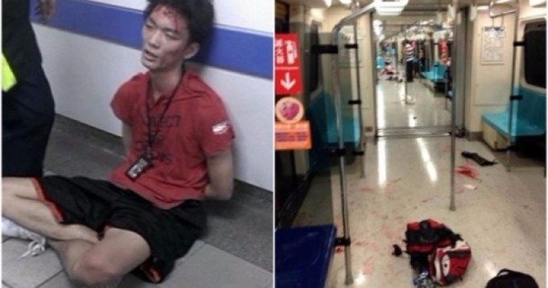 2014年5月郑捷（图左）在台北捷运随机杀人，造成4死22人伤，令不少台湾民众留下阴影。（档案照） 