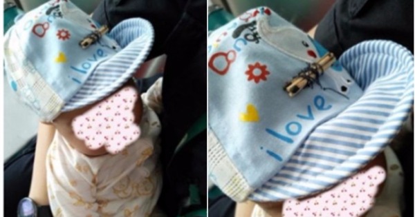 安检员发现婴孩的帽上有一捆火柴。（网上图片）