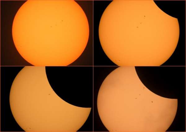 美国太空总署（NASA）全程直播日食过程。