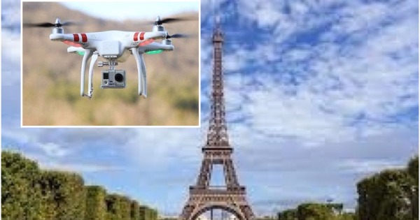 近期有中国游客因在巴黎上空放飞无人机，结果被警方拘查。（资料图片）