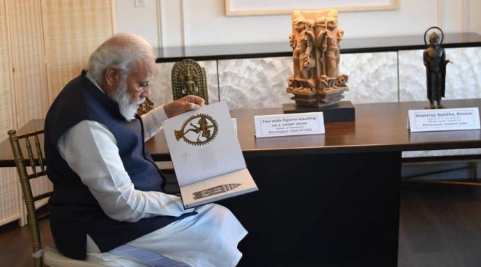 印度总理 莫迪 古文物