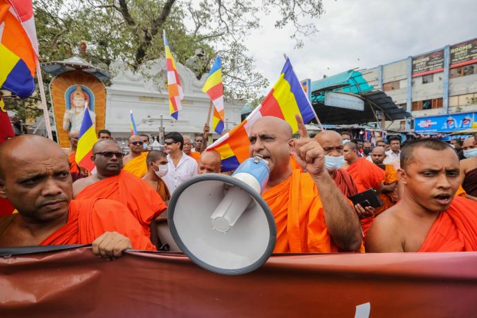 斯里兰卡僧侣示威