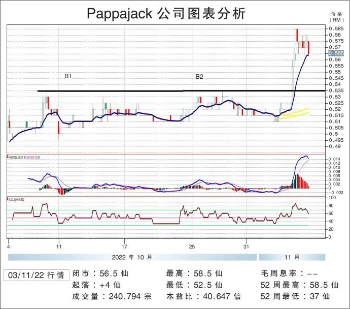 Pappajack公司图表分析