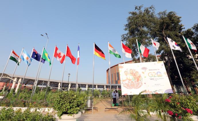 G20成员国旗新德里会展中心