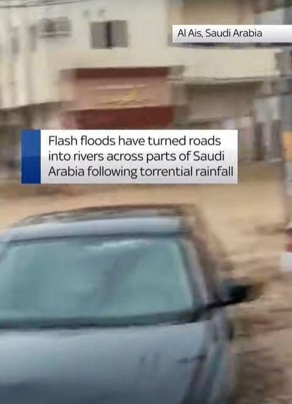 沙地阿拉伯暴雨