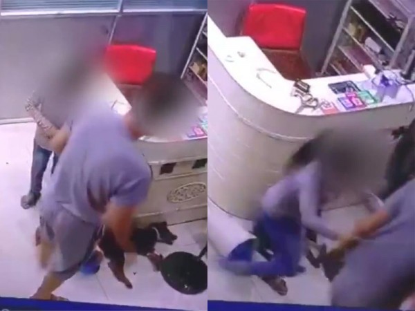 安徽男子把病狗摔落地，还用脚试图踩死，女儿急忙阻拦。