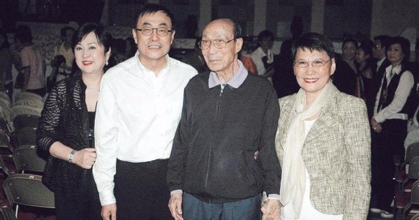 甄珍（左起）与刘家昌跟邵逸夫及方逸华相交多年。
